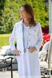 Jessie Linen Jacket - New Color: White / XL