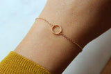 Rose Gold Circle Bracelet, Infinity Bracelet