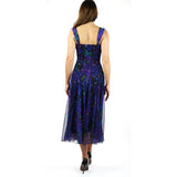 MIA Sleeveless Tea Length Fit N Flare Paneled Dress : S