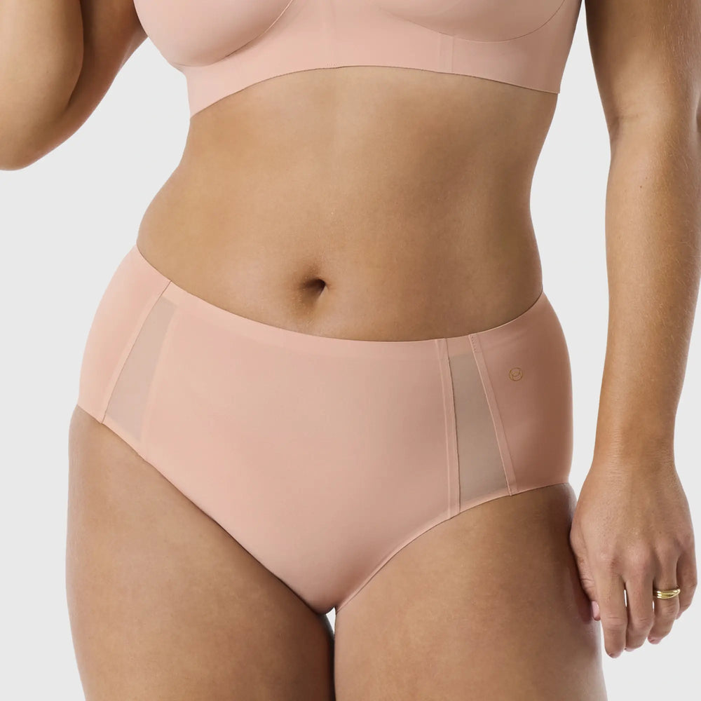 High-Waisted Retro Bikini: Petal Drift / Fits 16-24