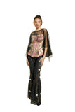 IPNG Paper Dolls Shawl Blouse - Pink/Black