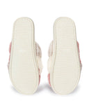 Me Moi Multi Weave Plush Slippers - Ivory