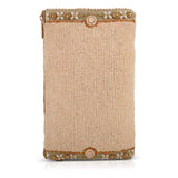 Gentle Touch Pink & Green Floral Beaded Crossbody Phone Bag