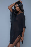 2407 Leilani Cover-Up: Black / L/XL