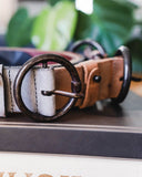 Pip | Vintage Full-Grain Leather Belt for Women: Cognac / M-90