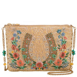 Iron Luck Beaded Horseshoe and Floral Crossbody Bag