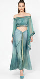 Aqua-Blue wash Portofino Blouse: Size 1