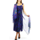 MIA Sleeveless Tea Length Fit N Flare Paneled Dress : L