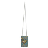 Mary Frances Mariposa Beaded Butterfly with Blue Crossbody Phone Bag