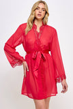 2493 Vivian Robe: Red / 1X/2X