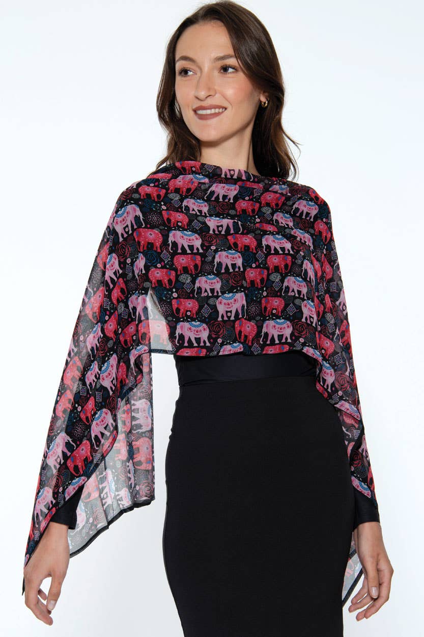 Aloka Scarf: Multi Elephants