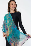 Aloka Scarf: Turquoise & Orchid