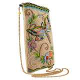 Mary Frances Soaring Spirit Beaded Dragonfly and Floral Crossbody Bag