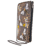 Mary Frances Bee Awesome Beaded Bumble Bees Crossbody Phone Bag