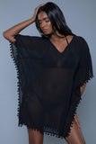 2407 Leilani Cover-Up: Black / L/XL