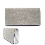 Rhinestone Patch Bling Shiny Evening Bag Clutch Big: Black