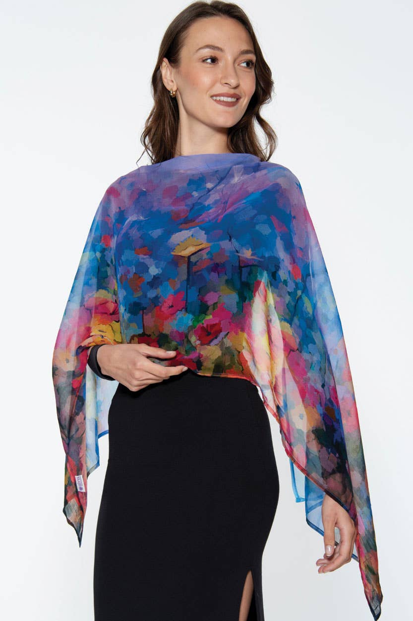 Aloka Scarf: Purple Multi