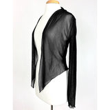 MAXIMA Sheer long Sleeve jacket Bolero - Black: S