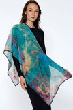 Aloka Scarf: Turquoise & Orchid