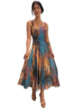 MONET Sleeveless Tea Length Fit N Flare Paneled Dress : S