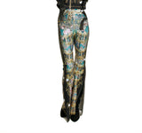 Comfort Pants-Blue - Paper Dolls: Multi color-Black / M/L