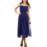 MIA Sleeveless Tea Length Fit N Flare Paneled Dress : L