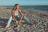 Lady of The Seas Flare Pants - Sea Foam Blue