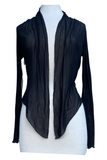MAXIMA Sheer long Sleeve jacket Bolero - Black: M