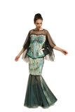 IPNG Paper Dolls Shawl Blouse - Green/Black