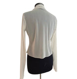 MAXIMA Sheer long Sleeve jacket Bolero - CREAM: L