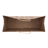 Black Newsprint Kraft Paper Shopping Bags: Black - Newsprint / Case of 100 / Medium