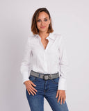 Pip | Vintage Full-Grain Leather Belt for Women: Cognac / M-90