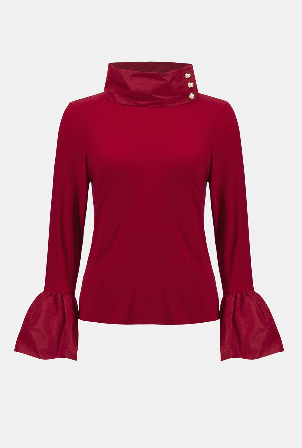 Joseph Ribkoff Silky Knit and Memory Fitted Top Style 254109 - Deep Cherry