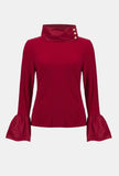 Joseph Ribkoff Silky Knit and Memory Fitted Top Style 254109 - Deep Cherry