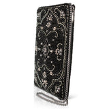 Mary Frances Encore Black with Crystal Embroidery Phone Bag