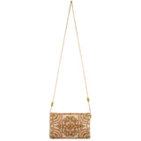 Gentle Touch Pink & Green Floral Beaded Crossbody Phone Bag