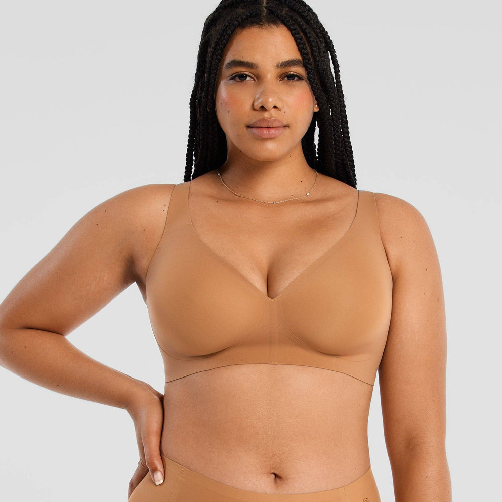 Starlette Plunge Bra: Sand / XL