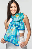 Rishika Cupro Scarves: Turquoise Multi
