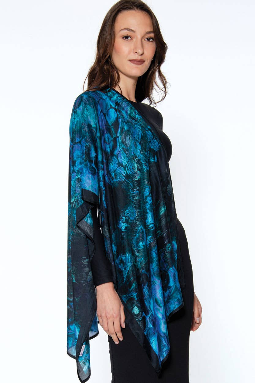 Samiya Scarves : Blue Abstract