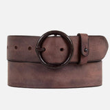 Pip | Vintage Full-Grain Leather Belt for Women: Cognac / M-90
