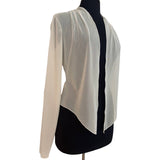 MAXIMA Sheer long Sleeve jacket Bolero - CREAM: S