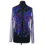 MIA Sheer Long Sleeve Print Bolero Cover-up : S