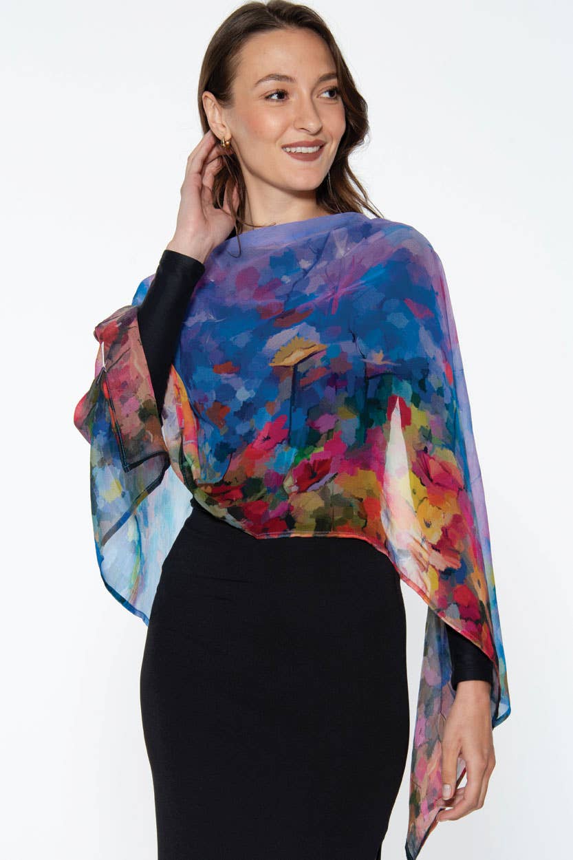 Aloka Scarf: Turquoise & Orchid