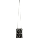 Mary Frances Encore Black with Crystal Embroidery Phone Bag