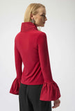 Joseph Ribkoff Silky Knit and Memory Fitted Top Style 254109 - Deep Cherry