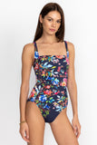 Johnny Was Ocean Dreamer Ruched One Piece Bathing Suit 
Style #CSW9123-U - Multi
