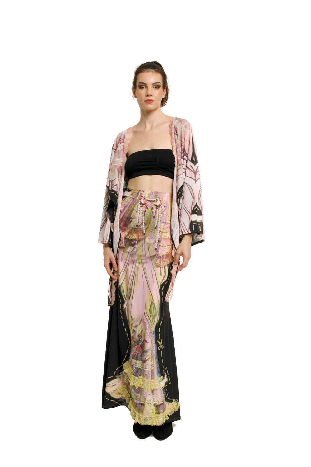 IPNG Paper Dolls Mermaid Skirt - Pink/Black
