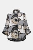 Joseph Ribkoff Abstract Jacquard Trapeze Jacket Style 254003 - Black/Multi