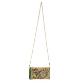 Mary Frances Soaring Spirit Beaded Dragonfly and Floral Crossbody Bag