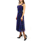 MIA Sleeveless Tea Length Fit N Flare Paneled Dress : L